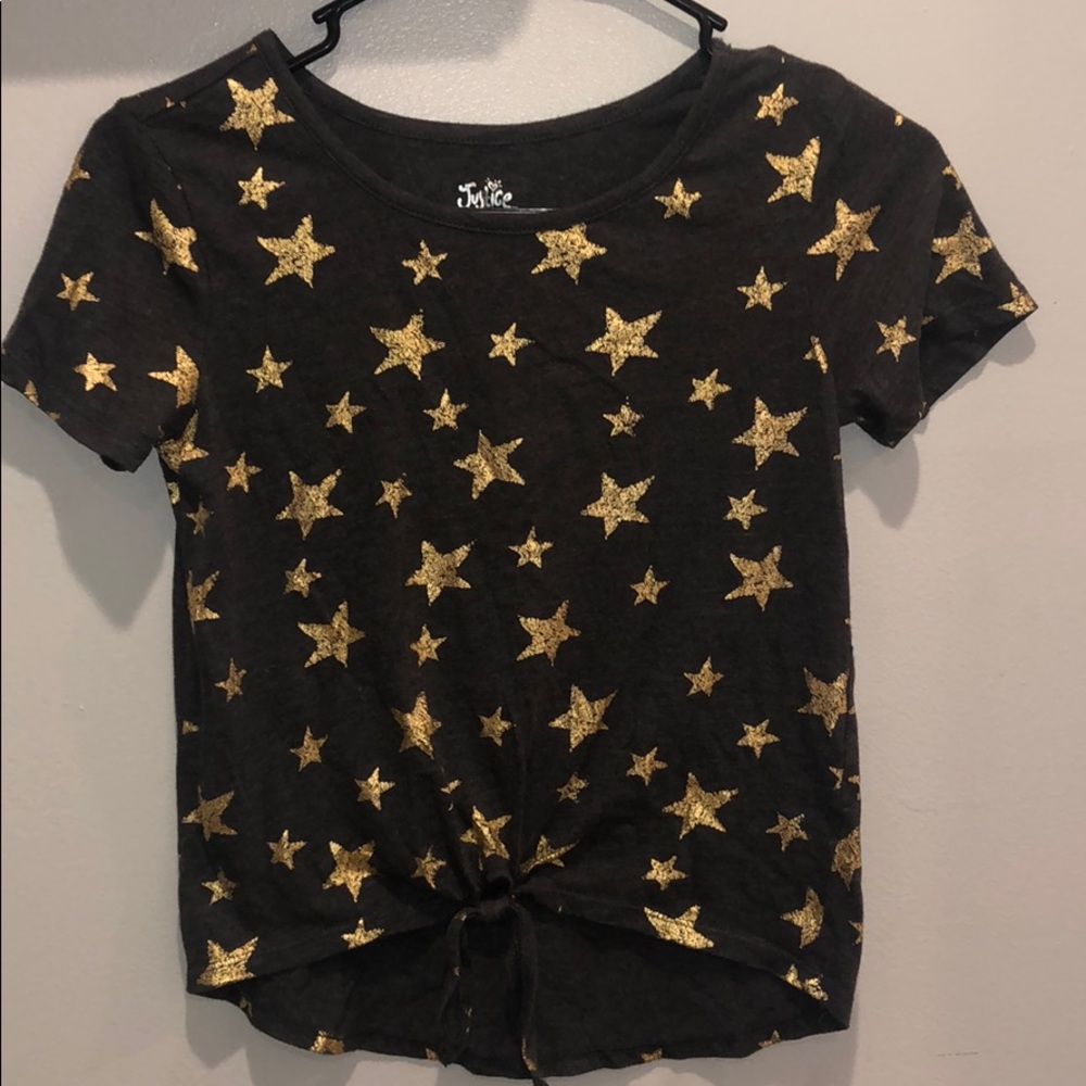 Girls Justice size 10 stars &  knotted bottom